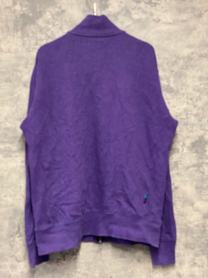 KF531 ラファ Rapha LOGO ZIP UP TRACK JACKET 長袖 サイクルジャケット 紫 M