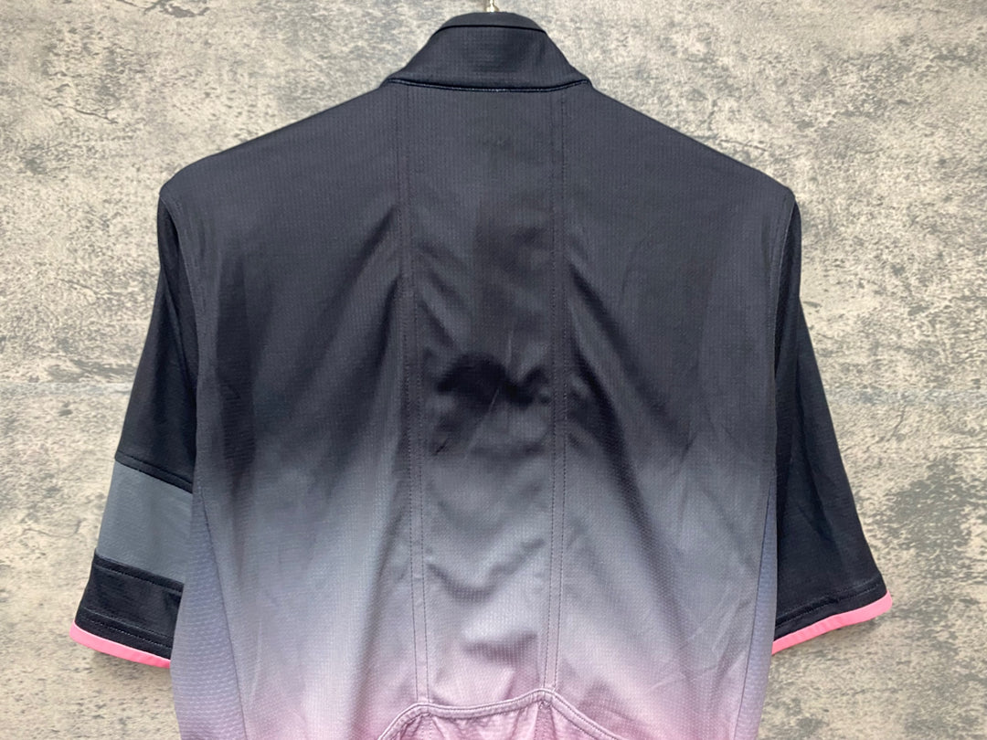 KM206 ラファ Rapha PRO TEAM TRAINING JERSEY 半袖 サイクルジャージ 黒グレーピンク S ※ほつれあり