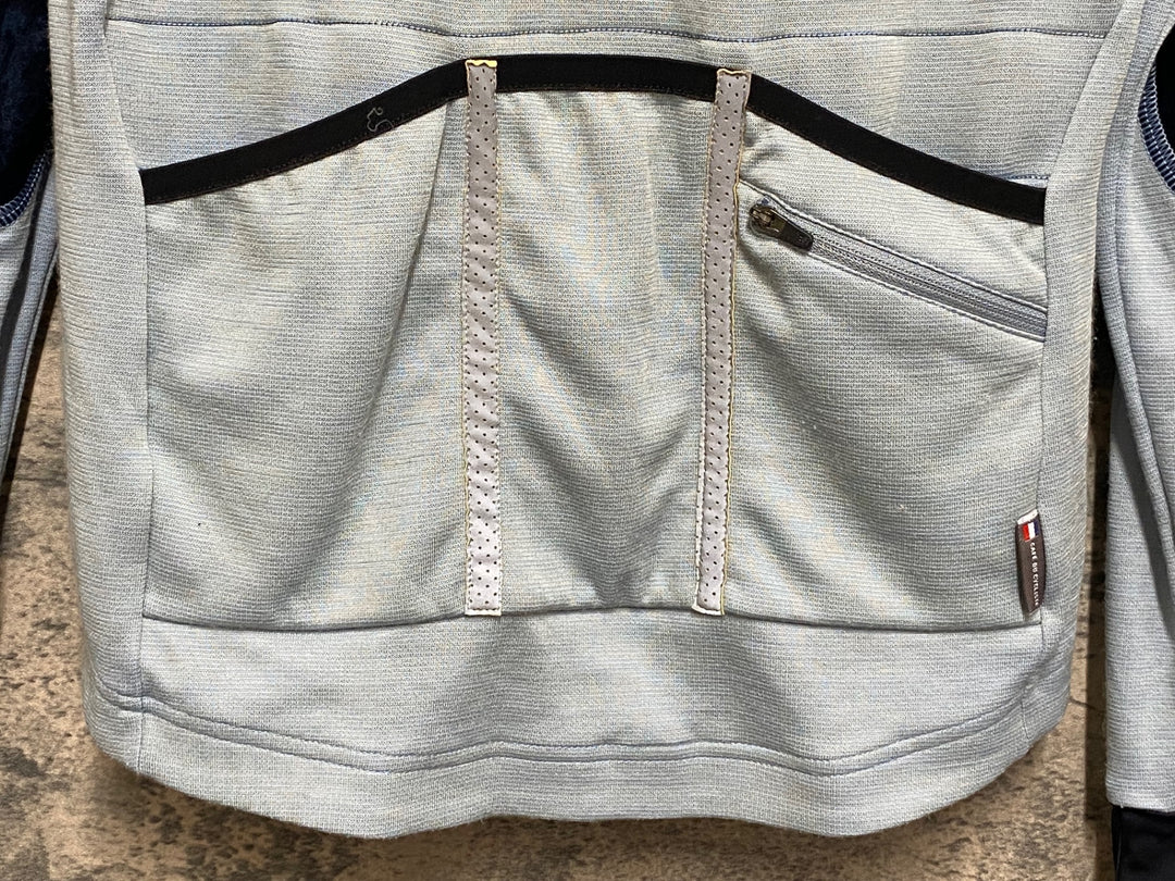 JN006 カフェドシクリステ Cafe du Cycliste YOLANDE MEN 長袖 サイクルジャージ 水色 S