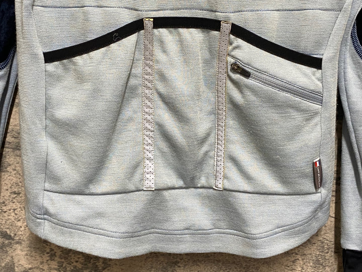 JN006 カフェドシクリステ Cafe du Cycliste YOLANDE MEN 長袖 サイクルジャージ 水色 S