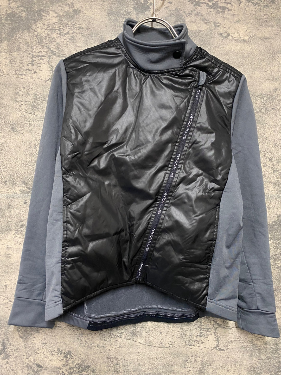 KI143 レリック reric plus 長袖 サイクルジャケット 黒グレー S 裏起毛
