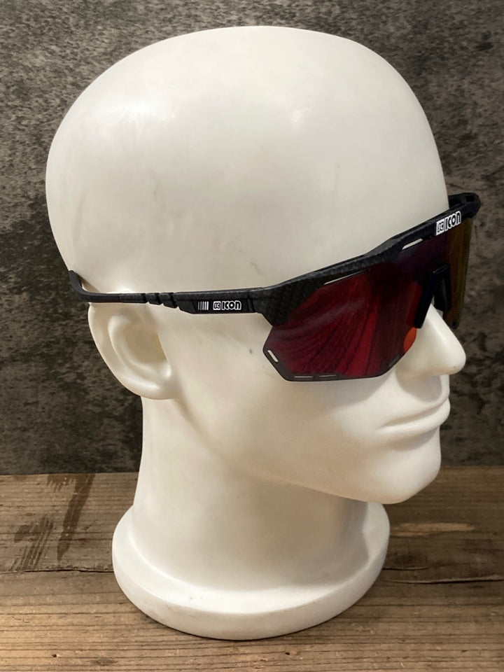 KP306 シーコン SCICON AEROSHADE XL SL2506/RED XL サングラス アイウェア カーボン調 ※汚れ, レンズ割れ