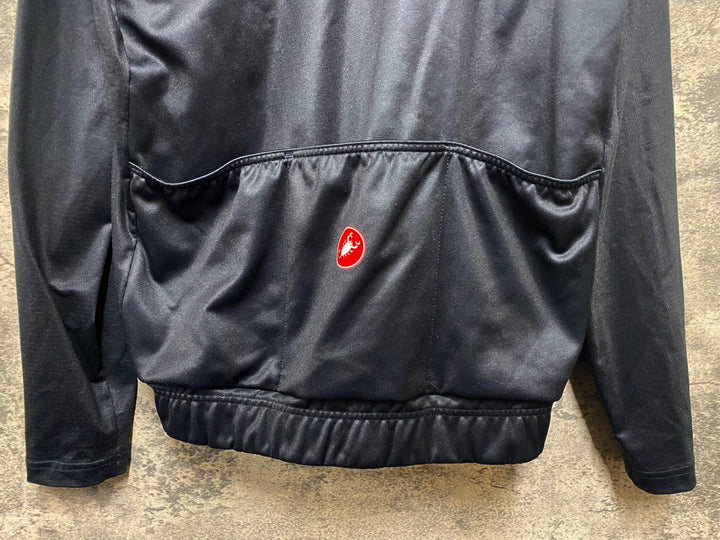 KA693 カステリ CASTELLI 長袖 サイクルジャージ 黒 L 裏起毛