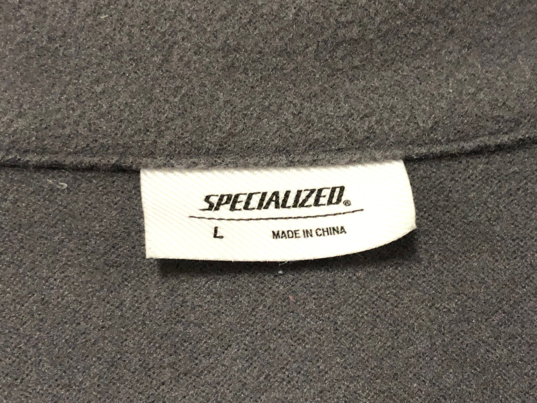 KC029 スペシャライズド SPECIALIZED 長袖 サイクルジャージ グレー L 裏起毛