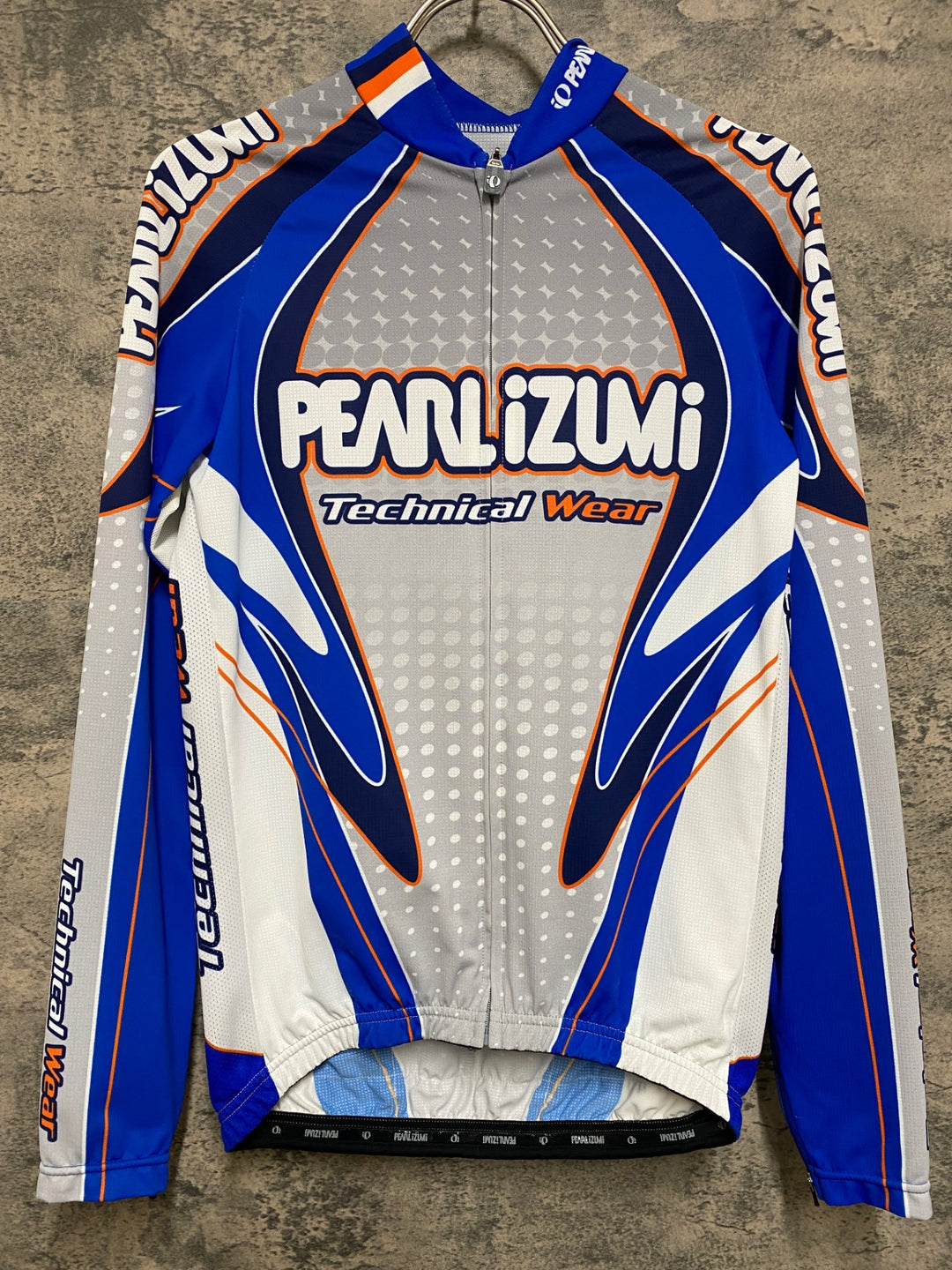 JS003 パールイズミ PEARL iZUMi 長袖 サイクルジャージ 白 青 M