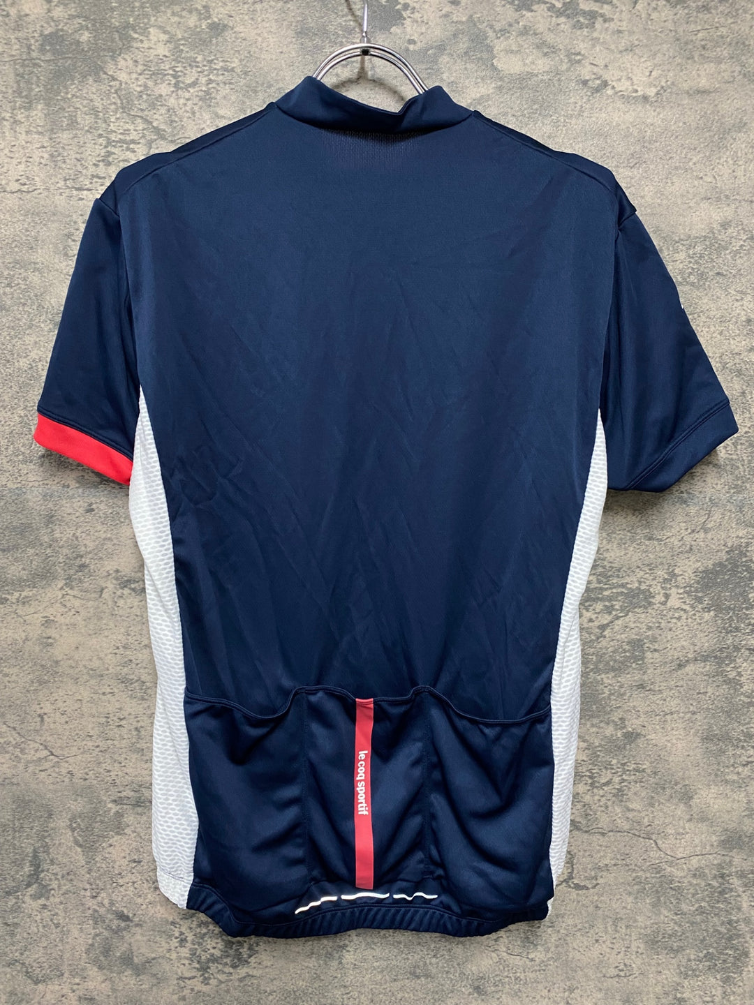 KC847 ルコックスポルティフ le coq sportif 半袖 サイクルジャージ 紺 L