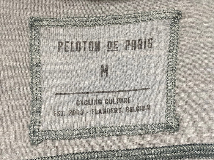 JI273 プロトンドパリ Peloton de Paris 半袖 サイクルジャージ ターコイズグリーン M ※背面ポケット穴開のためジャンク