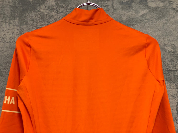 JE243 ラファ Rapha PRO TEAM LONG SLEEVE JERSEY 長袖 サイクルジャージ オレンジ XS 裏起毛