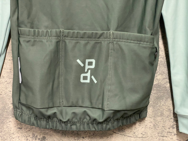 JJ320 プロトンドパリ PELOTON DE PARIS 長袖サイクルジャケット 緑 XS 裏起毛