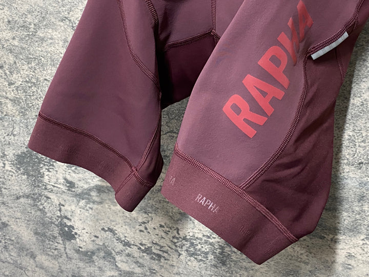 JD991 ラファ Rapha PRO TEAM WINTER BIB SHORTS ビブショーツ 赤 M 裏起毛