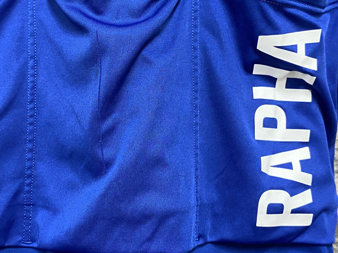 JT178 ラファ Rapha PRO TEAM LONG SLEEVE TRAINING JERSEY 長袖 サイクルジャージ 青 XS ※ほつれ,スレ