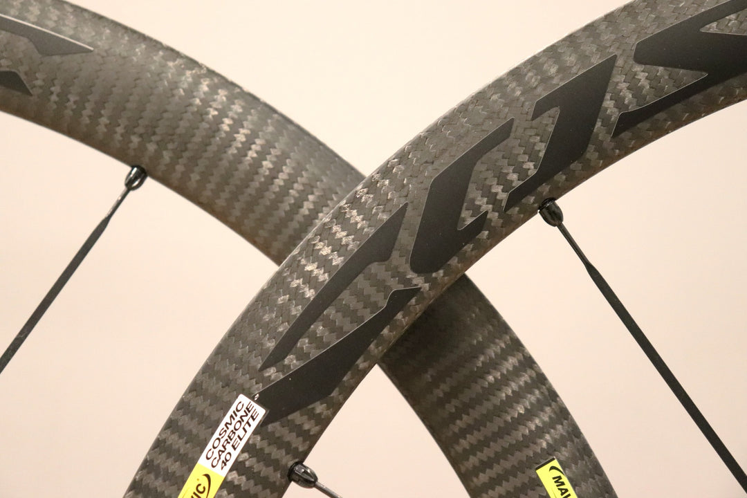 マヴィック MAVIC コスミック カーボン COSMIC CARBONE 40 ELITE アルミ/カーボン クリンチャー シマノ 11/12S ホイールセット ナローリム 13c【仙台店】
