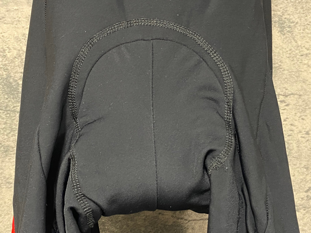 KF200 カステリ CASTELLI ビブタイツ 黒 赤 M 裏起毛