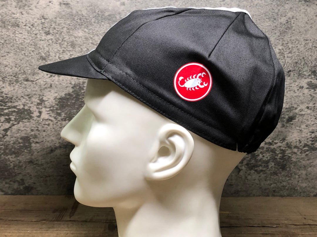 JP857 カステリ CASTELLI サイクルキャップ 黒 ワンサイズ