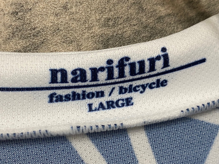 JY666 ナリフリ narifuri NF7006 半袖 サイドジップ サイクルジャージ 紺 黄 L