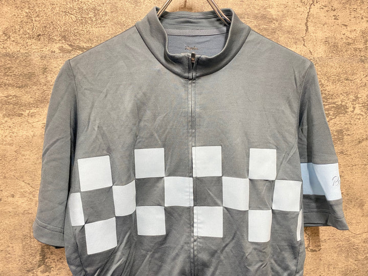 KA057 ラファ Rapha CHECK JERSEY 半袖 サイクルジャージ ブルーグレー L