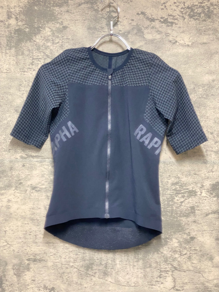 KH943 ラファ Rapha WOMEN'S PRO TEAM CRIT JERSEY 半袖 サイクルジャージ 紺 XS レディース