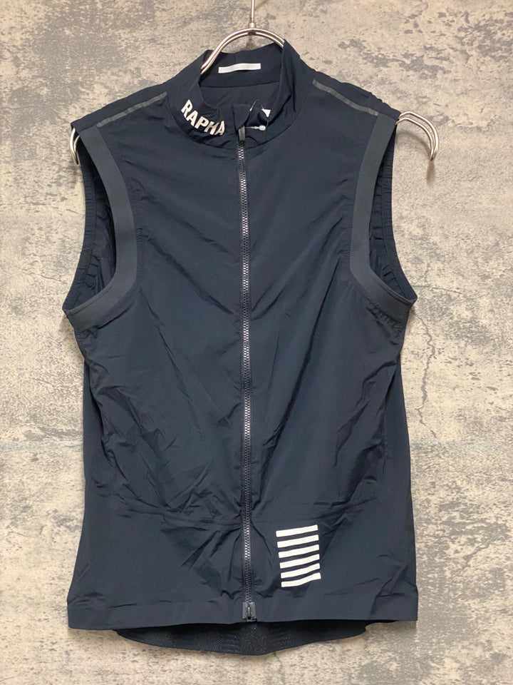 KH095 ラファ Rapha PRO TEAM LIGHTWEIGHT GILET サイクルベスト ジレ 紺 S ※チャック取手破損