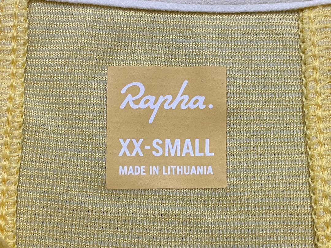 KD604 ラファ Rapha WOMEN'S LIGHTWEIGHT JERSEY サイクルジャージ 黄 XXS ※ほつれあり