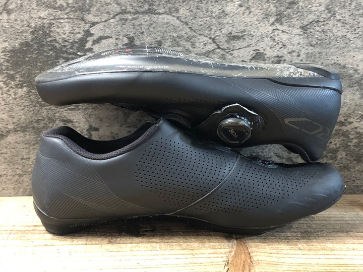 KD265 シマノ SHIMANO RC7 SHRC701M L01E WIDE ビンディングシューズ 黒 BOA 3穴 EU43