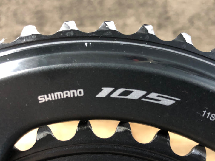 JW346 シマノ SHIMANO 105 FC-R7000 クランクセット 170mm 50/34T 4iiii PRECISION ※チェーンリングジャンク