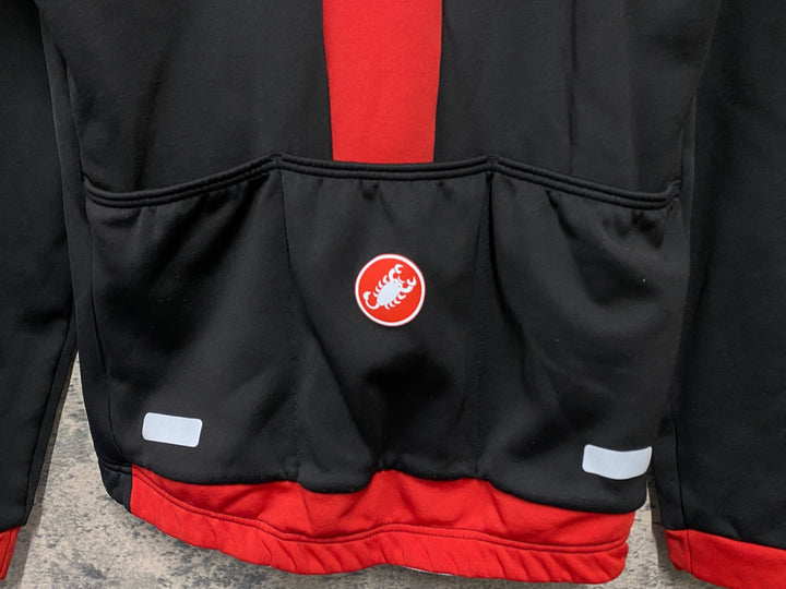 KH881 カステリ CASTELLI 長袖 サイクルジャージ 黒 M 裏起毛
