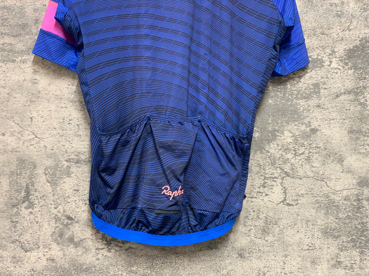 KC751 ラファ Rapha EF PRO TEAM TRAINING JERSEY 半袖 サイクルジャージ ネイビー ピンク S