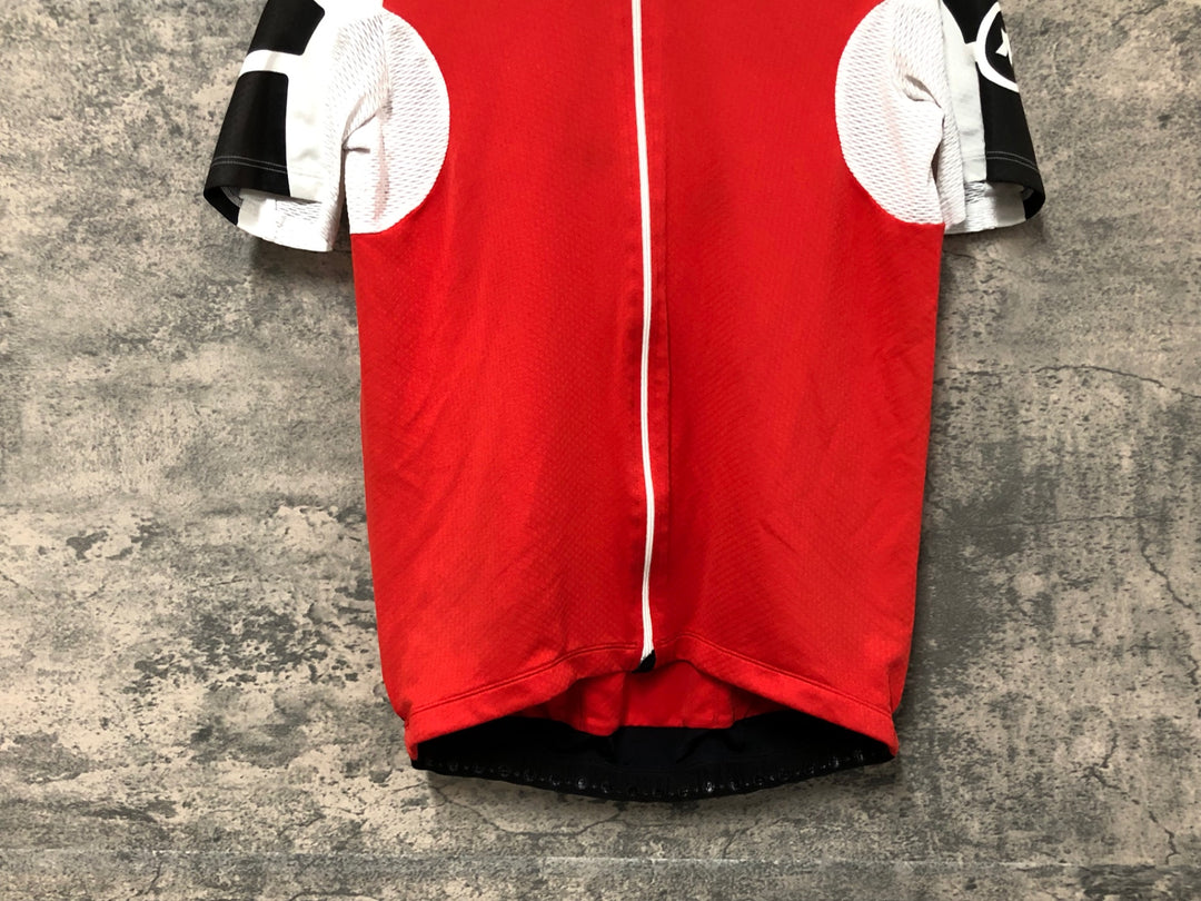 JQ567 アソス ASSOS 半袖 サイクルジャージ 赤白 L ※汚れ