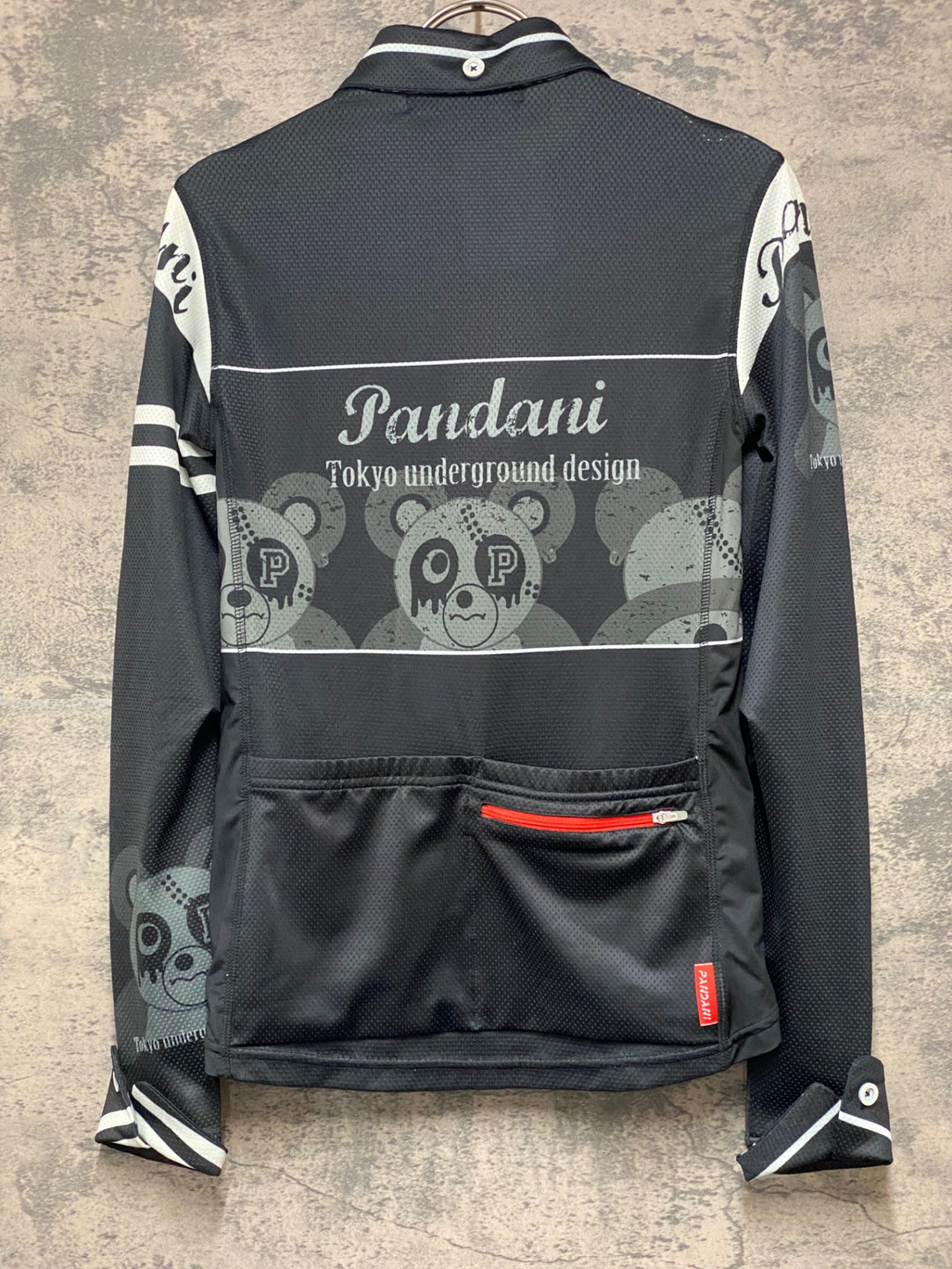 KG827 パンダーニ PANDANI 長袖 サイクルジャージ 黒 S