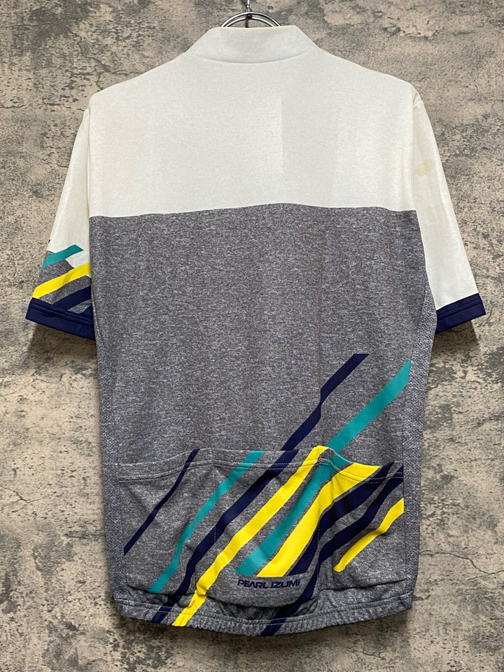 JP542 パールイズミ PEARL iZUMi 半袖 サイクルジャージ 白 グレー XL