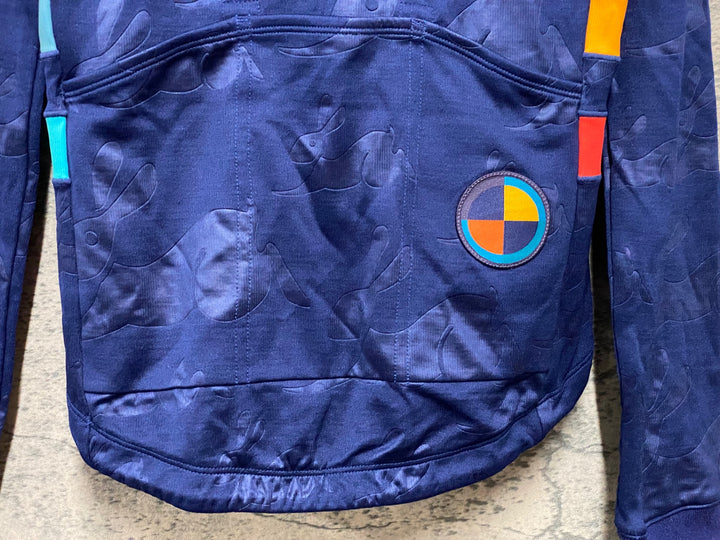 JS968 ラファ Rapha RCC ＋ PAUL SMITH CLASSIC LONG SLEEVE JERSEY 長袖 サイクルジャージ 紺 XS