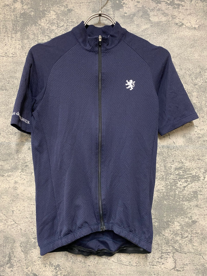 KD657 リオンドカペルミュール Lion de KAPELMUUR 半袖 サイクルジャージ 紺 M ※ほつれあり