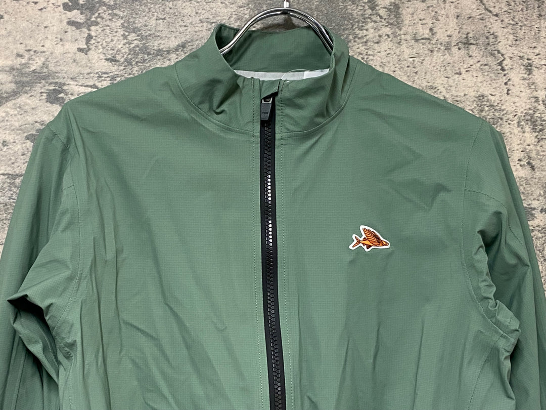 KN750 カフェドシクリステ Cafe du Cycliste SUZETTE 長袖 レインジャケット ターコイズ S