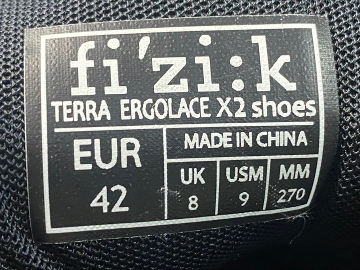 JO569 フィジーク fizik TERRA ERGOLACE X2 ビンディングシューズ レース EU42 2穴 黒 未使用