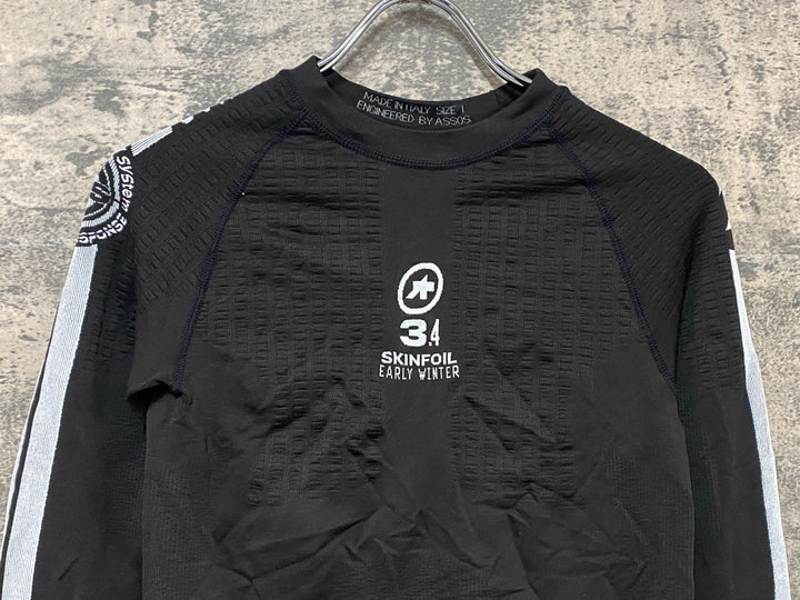 JH855 アソス assos SKINFOIL EARLY WINTER 長袖 べースレイヤー 黒 I