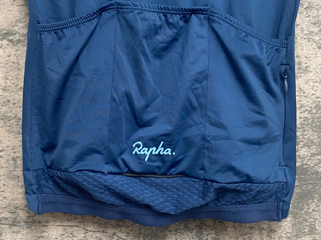 JN230 ラファ Rapha WOMEN'S SOUPLESSE AERO JERSEY 半袖 サイクルジャージ ネイビー S レディース