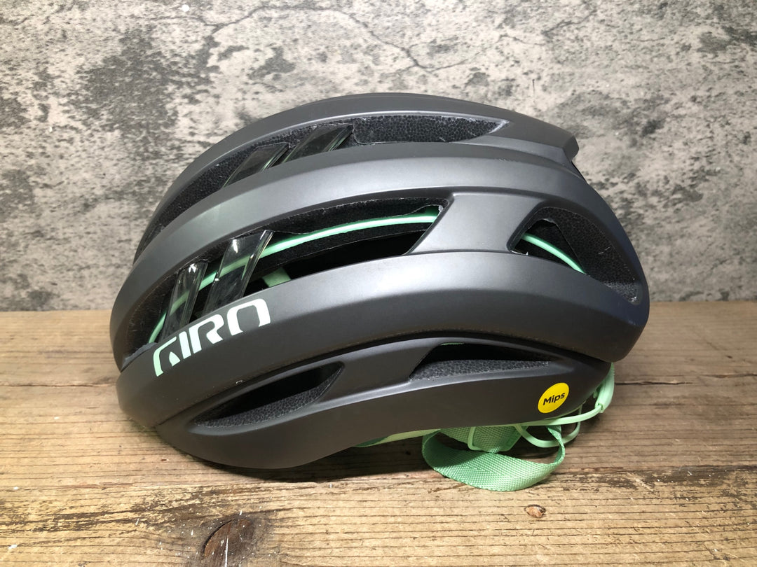JH479 ジロ GIRO アリーズ スフェリカル ARIES SPHERICAL ヘルメット L 黒緑 Mips 2022年9月製造 ※使用期限切れのためジャンク