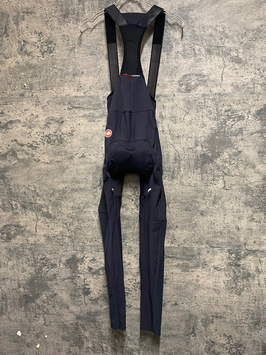 KG815 カステリ CASTELLI ロッソコルサ ROSSO CORSA ビブタイツ グレー M 裏起毛