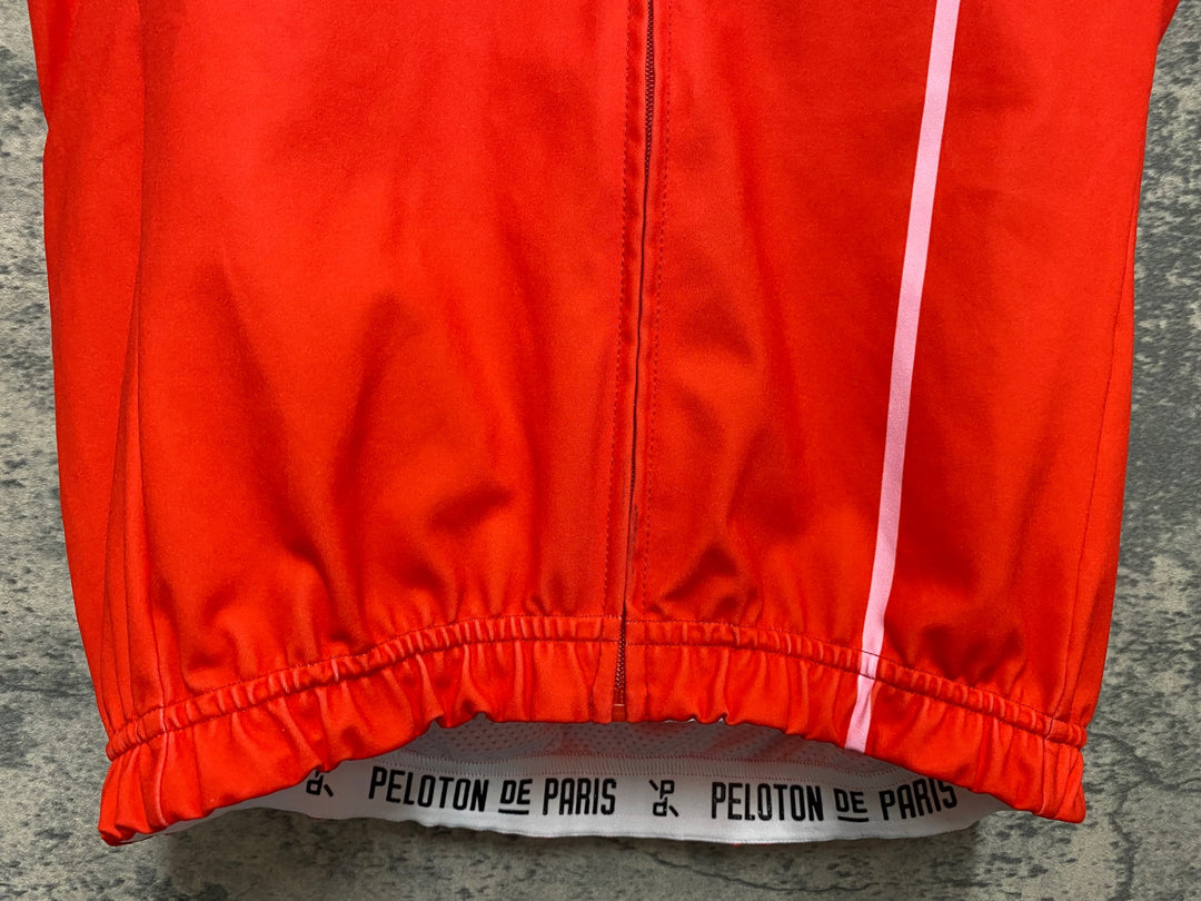 JQ129 プロトンドパリ Peloton de Paris 半袖 サイクルジャージ 赤 M