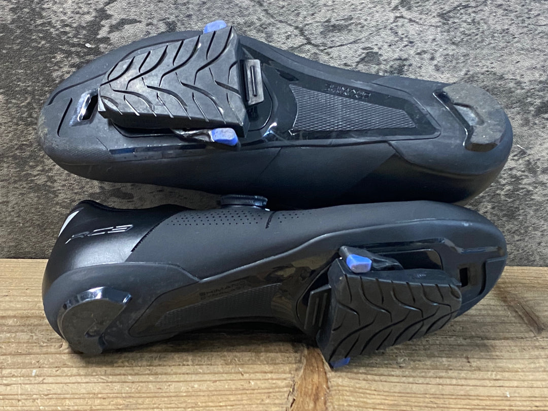 KG692 シマノ SHIMANO RC3 SHRC302M L01 ビンディングシューズ EU42 WIDE 3穴 黒