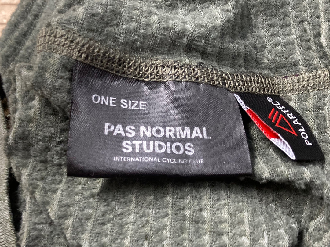 KA604 パスノーマルスタジオ PAS NORMAL STUDIOS ネックカバー オリーブ 裏起毛 POLARTEC