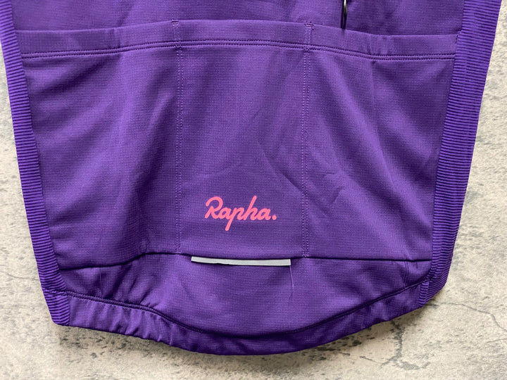 KH992 ラファ Rapha BREVET LIGHTWEIGHT JERSEY 半袖 サイクルジャージ 紫 S