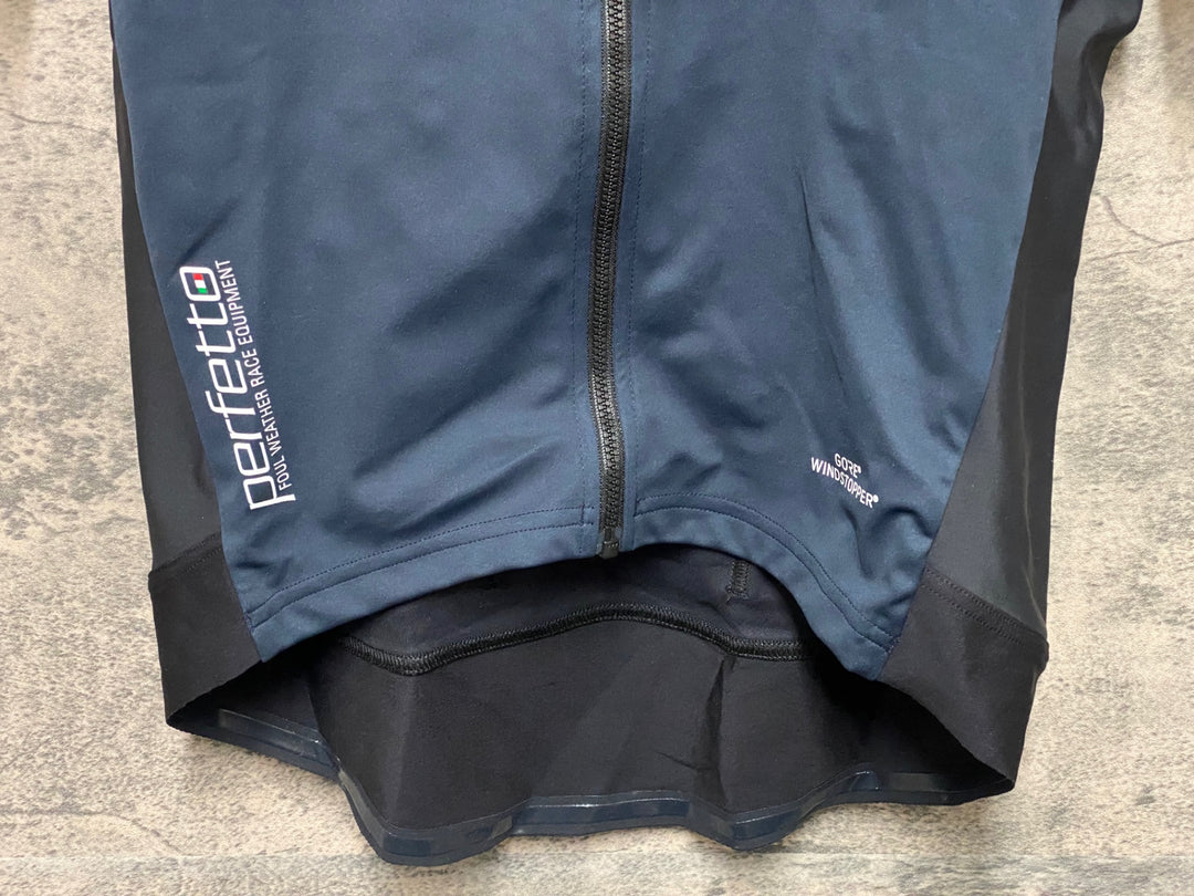 JP269 カステリ CASTELLI ロッソコルサ ROSSO CORSA PERFETTO 半袖 サイクルジャージ 黒 L GORE WINDSTOPPER