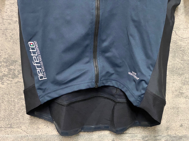 JP269 カステリ CASTELLI ロッソコルサ ROSSO CORSA PERFETTO 半袖 サイクルジャージ 黒 L GORE WINDSTOPPER