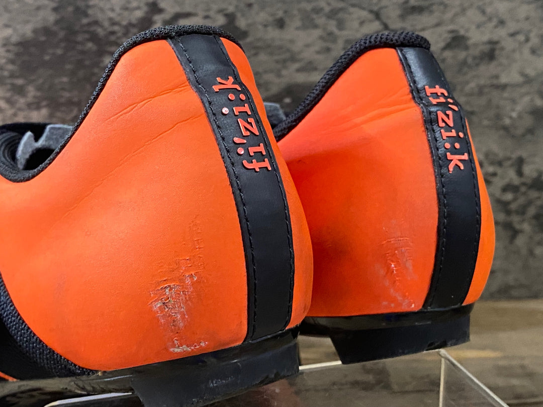 KJ156 フィジーク fizik TEMPO R5 POWERSTRAP SHOES ビンディングシューズ オレンジ EU42 3穴