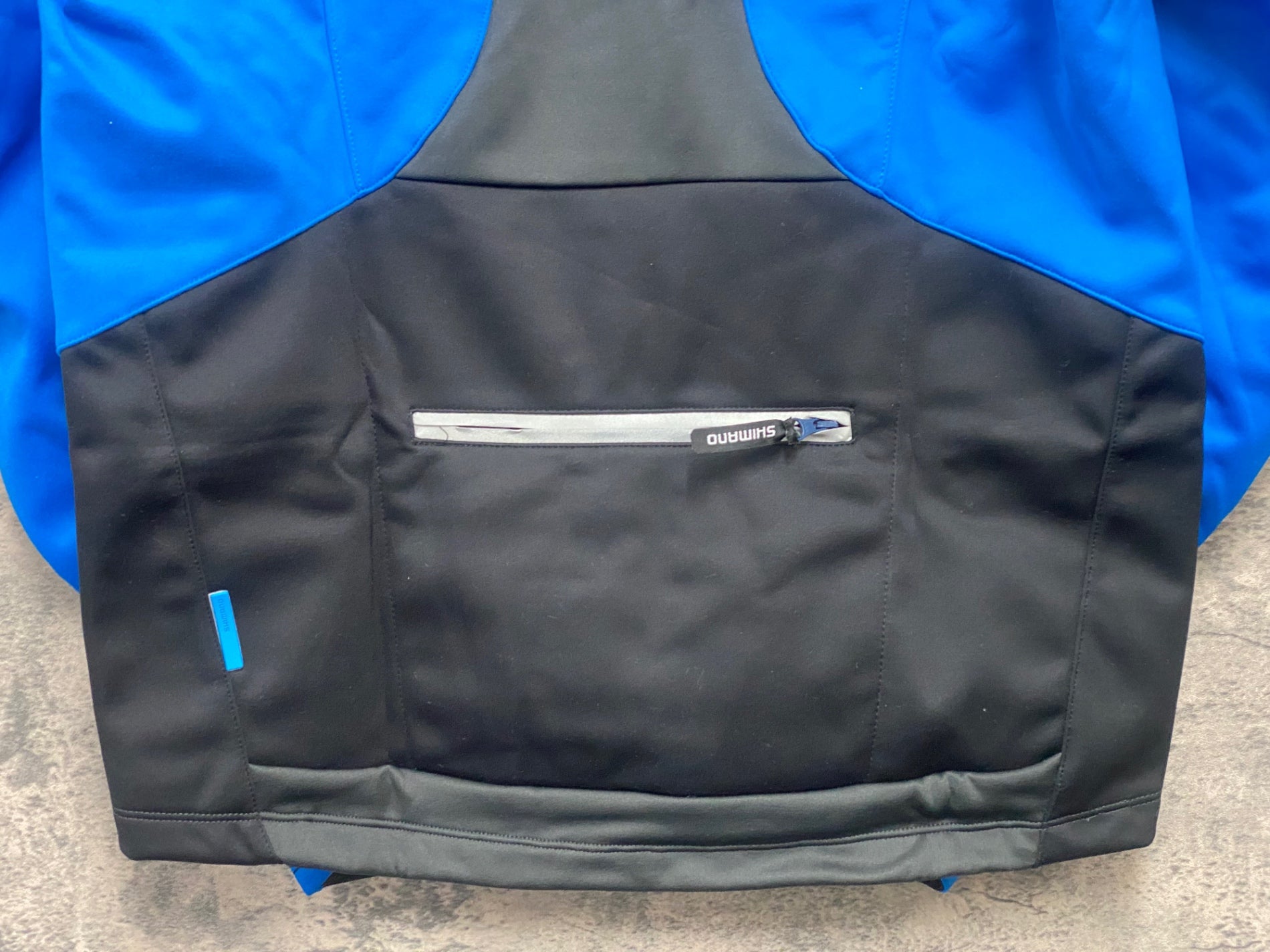 JW483 シマノ SHIMANO 長袖 サイクルジャケット 青 黒 XLサイズ 裏起毛