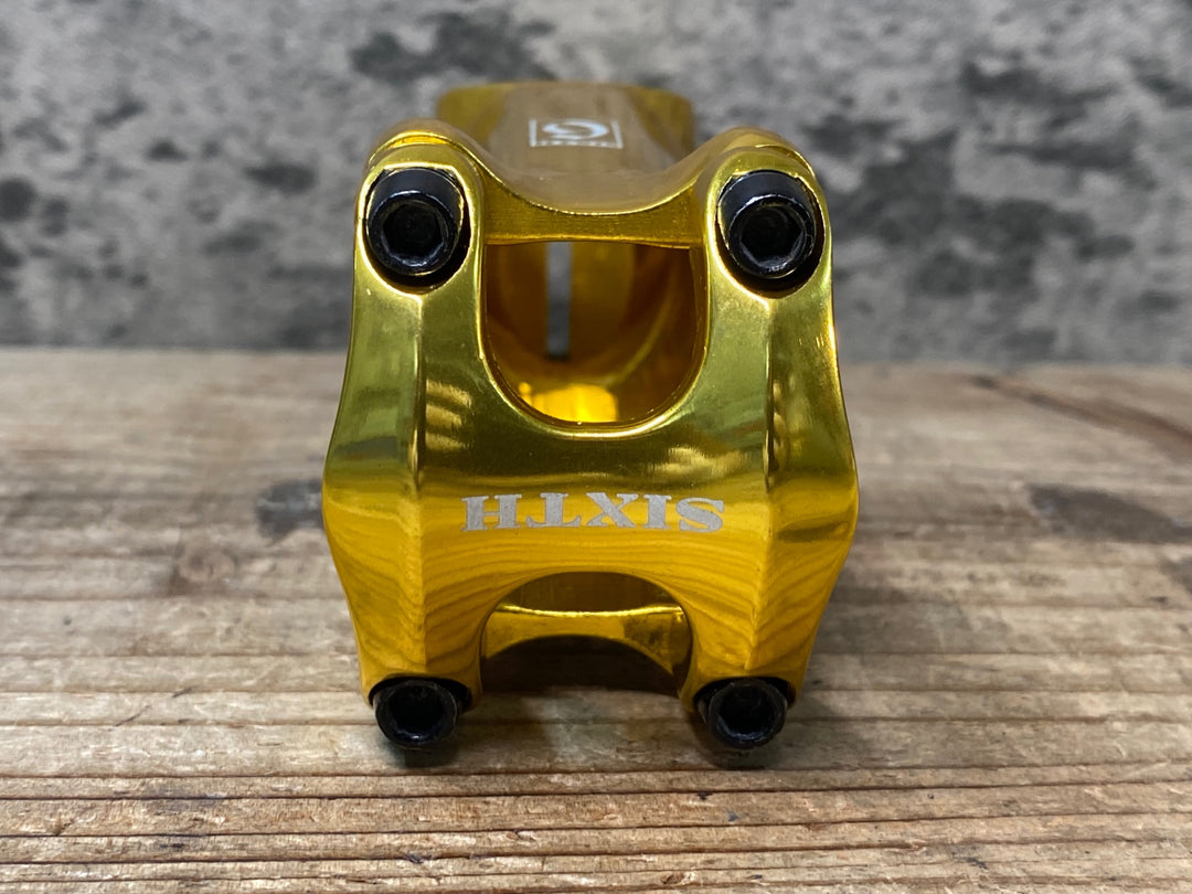 JI357 シックスコンポーネンツ SIXTH COMPONENTS アルミ ステム 金 90mm Φ31.8 OS