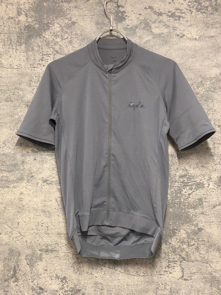 KE383 ラファ Rapha MENS SHORT SLEEVE CORE JERSEY 半袖 サイクルジャージ XS グレー 傷み多
