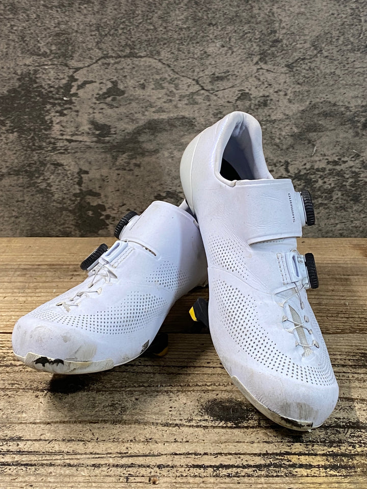 JW567 シマノ SHIMANO S-PHYER SHRC903M ビンディングシューズ 白 EU41 SPD-SL
