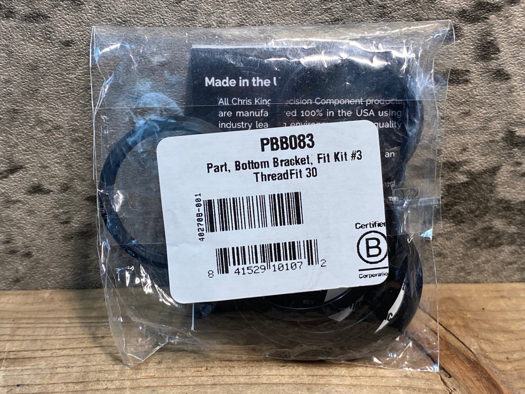JJ462 クリスキング CHRIS KING BB Fit Kit #3 THREADFIT 30